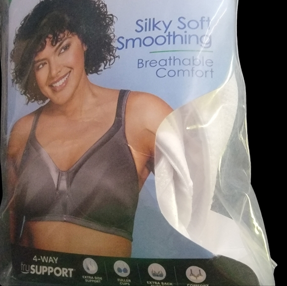 White 38D Playtex 18hour Silky Soft Smoothing Bra. Tru 4way Support. Breathable - Picture 3 of 6
